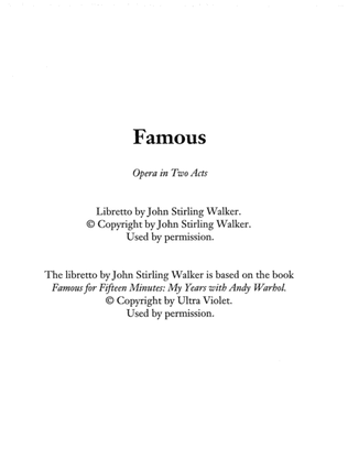 Famous (Downloadable Libretto)