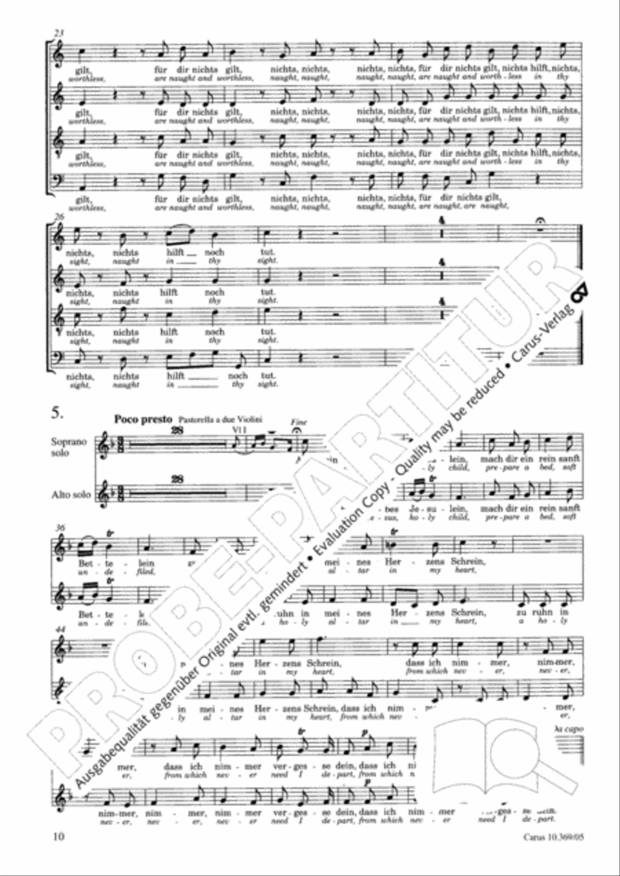 So greatly God esteemed the world (Also hat Gott die Welt geliebt) 4-Part scores gallery preview page 11
