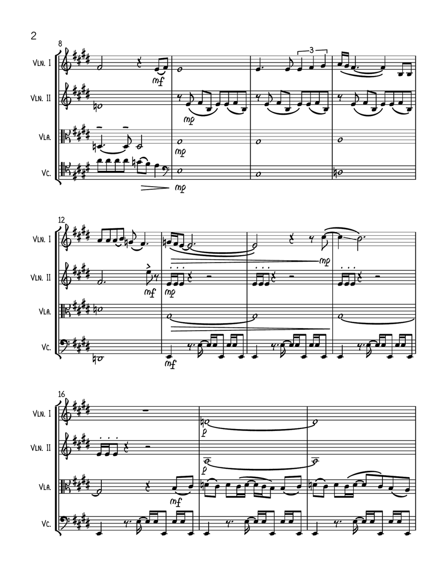 (i've Had) The Time Of My Life String Quartet scores gallery preview page 2