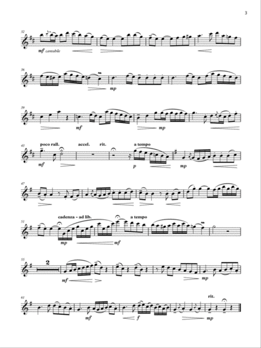 Andante (from Sonata for the Harp) (Grade 5 List B2 from the ABRSM Saxophone syllabus from 2022) Harp scores gallery preview page 2