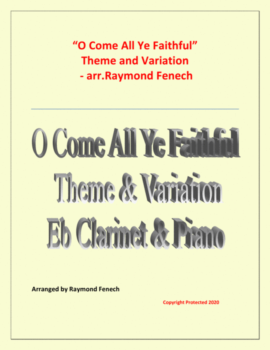 O Come All Ye Faithful (Adeste Fidelis) - Theme and Variation for Eb Clarinet and Piano - Advanced L image number null