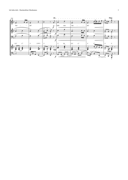 Ich liebe dich - Beethoven - Drachenfelser Musikanten - Quartet image number null