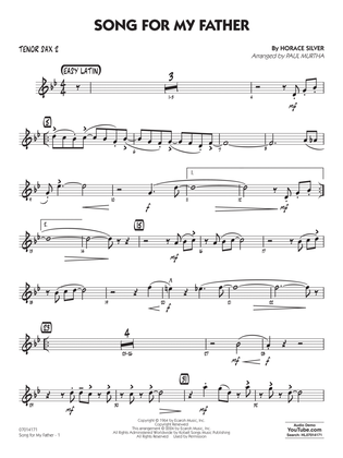 Book cover for Song For My Father (arr. Paul Murtha) - Tenor Sax 2