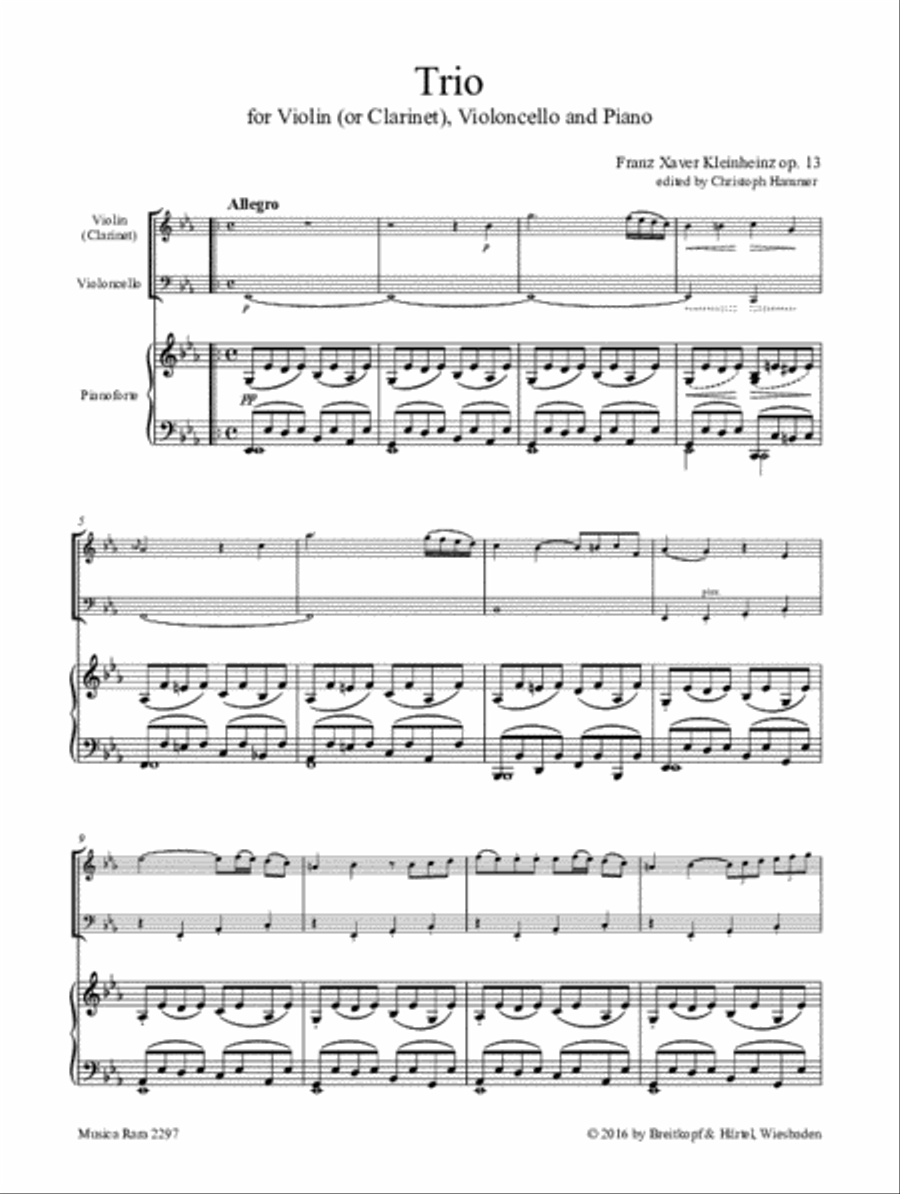 Trio in E flat major Op. 13 Piano Trio scores gallery preview page 2
