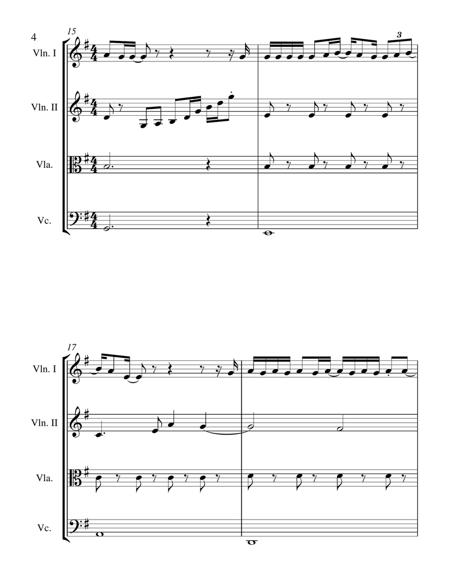 Abrazame Muy Fuerte String Quartet scores gallery preview page 6