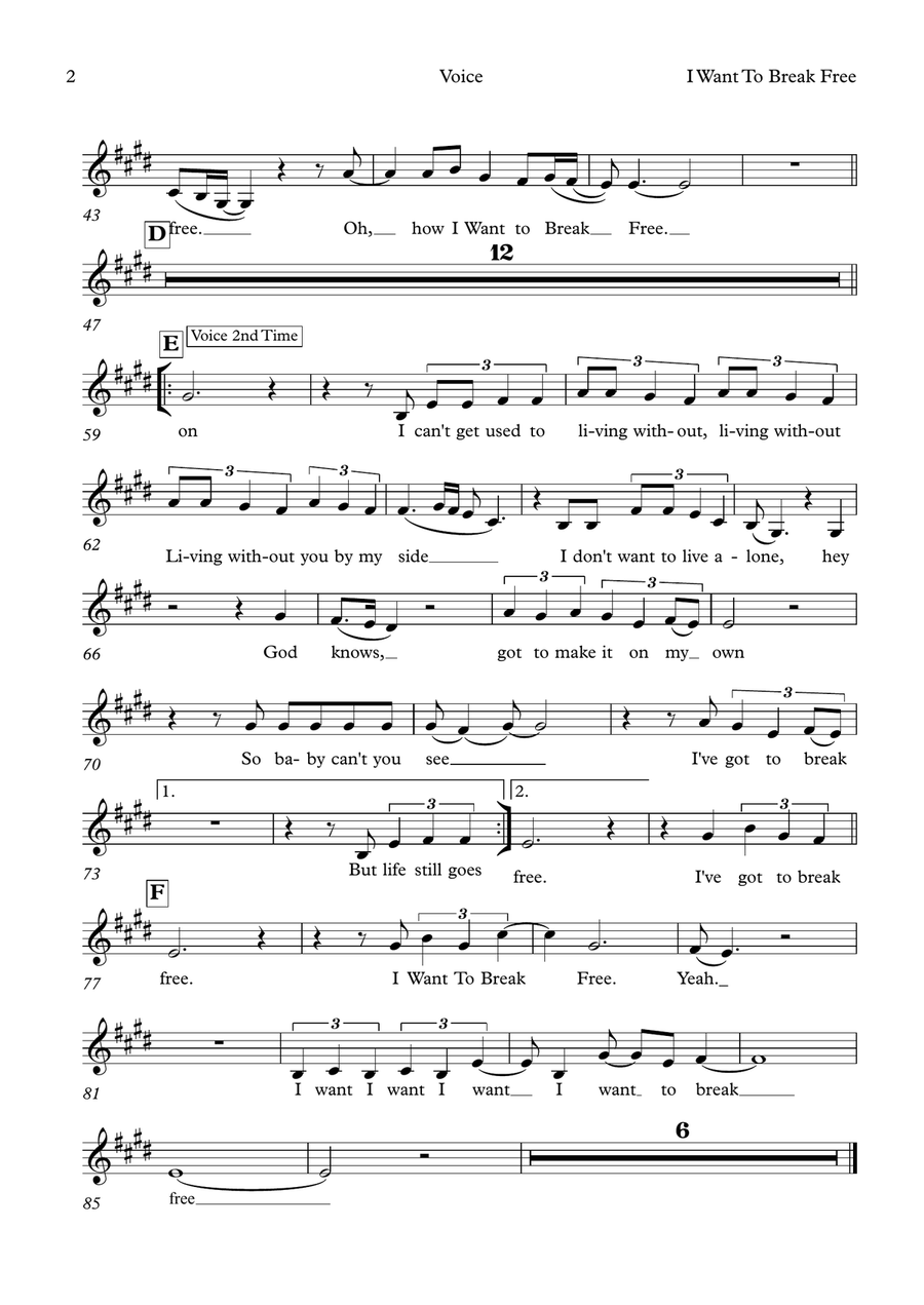 I Want To Break Free Full Orchestra scores gallery preview page 3