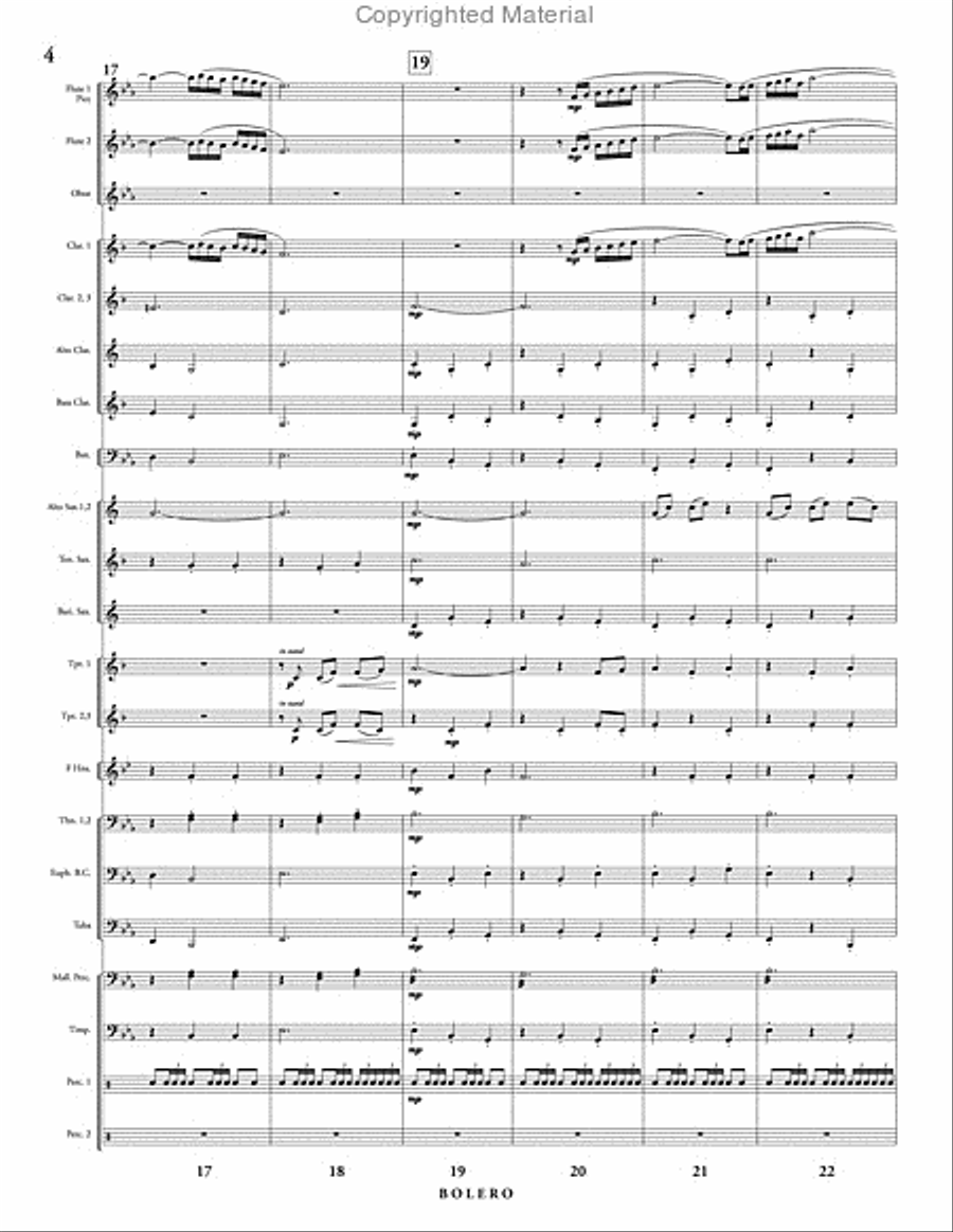 Bolero: Homage Maurice Ravel Concert Band scores gallery preview page 5