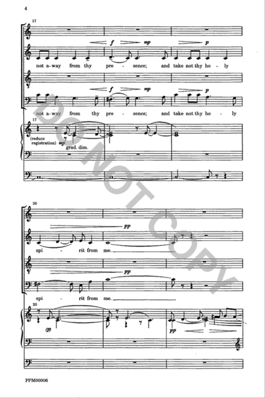Create in Me a Clean Heart 4-Part scores gallery preview page 5