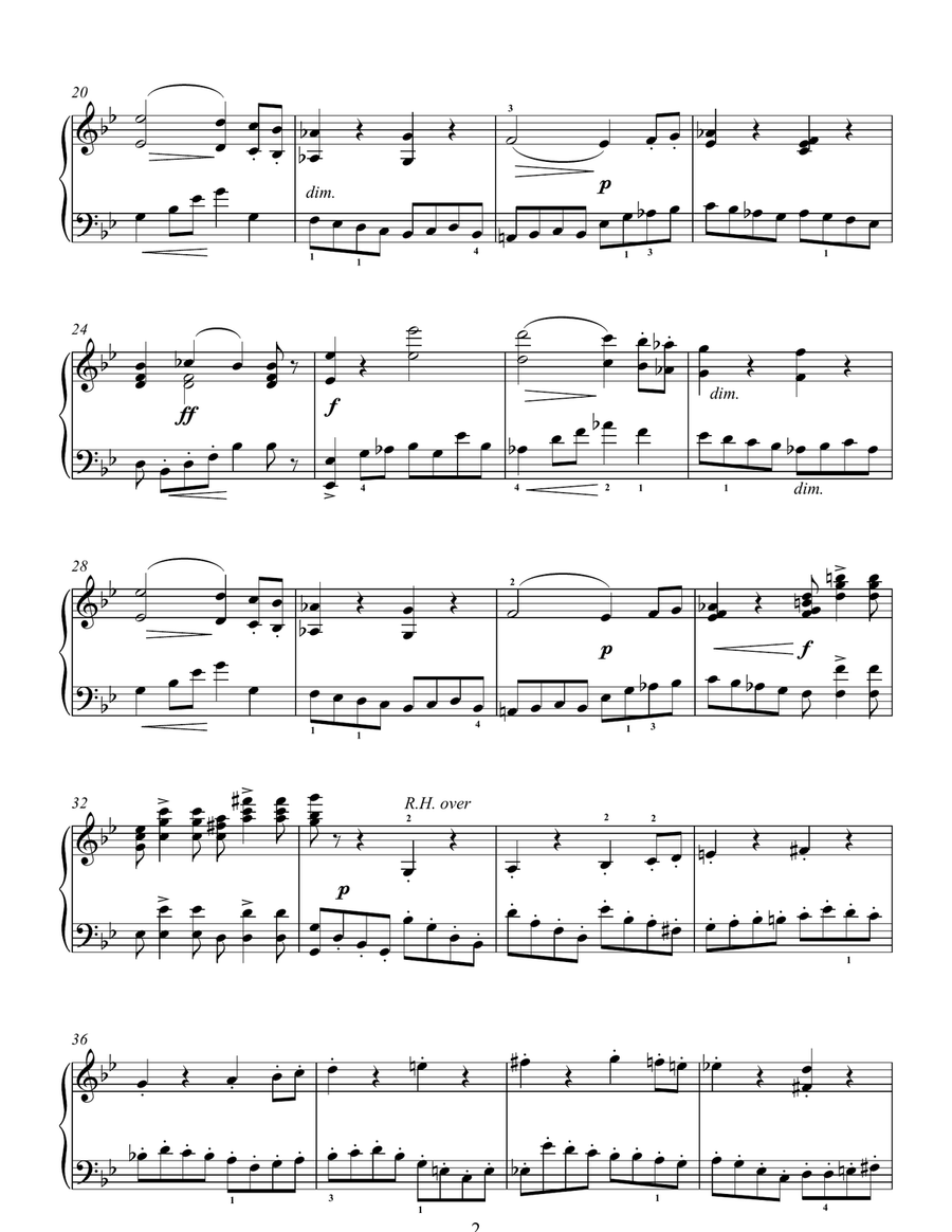 March To The Scaffold (from Symphonie Fantastique) Piano Solo scores gallery preview page 2
