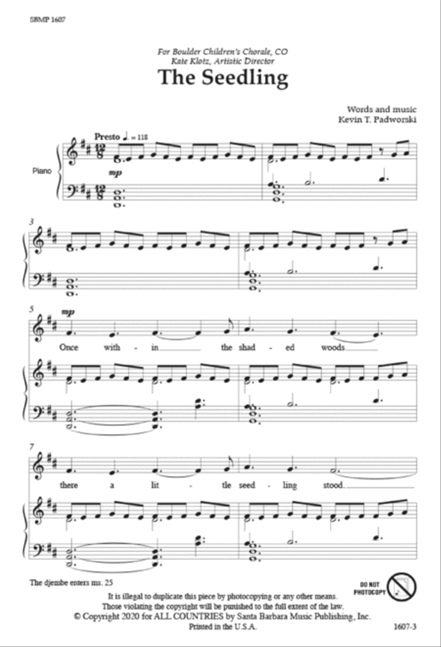 The Seedling - SA Octavo SA scores gallery preview page 2