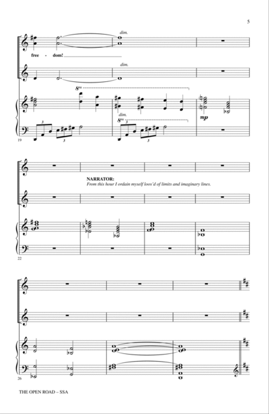 The Open Road SSA scores gallery preview page 3