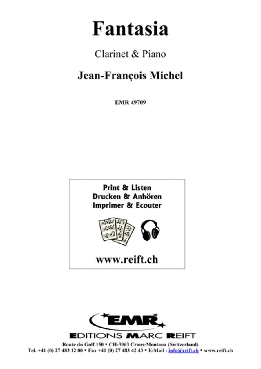 Fantasia Clarinet Solo scores gallery preview page 1
