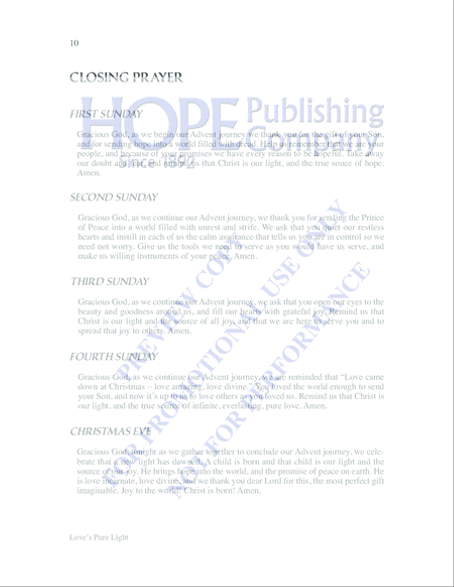 Love's Pure Light 3-Part scores gallery preview page 9