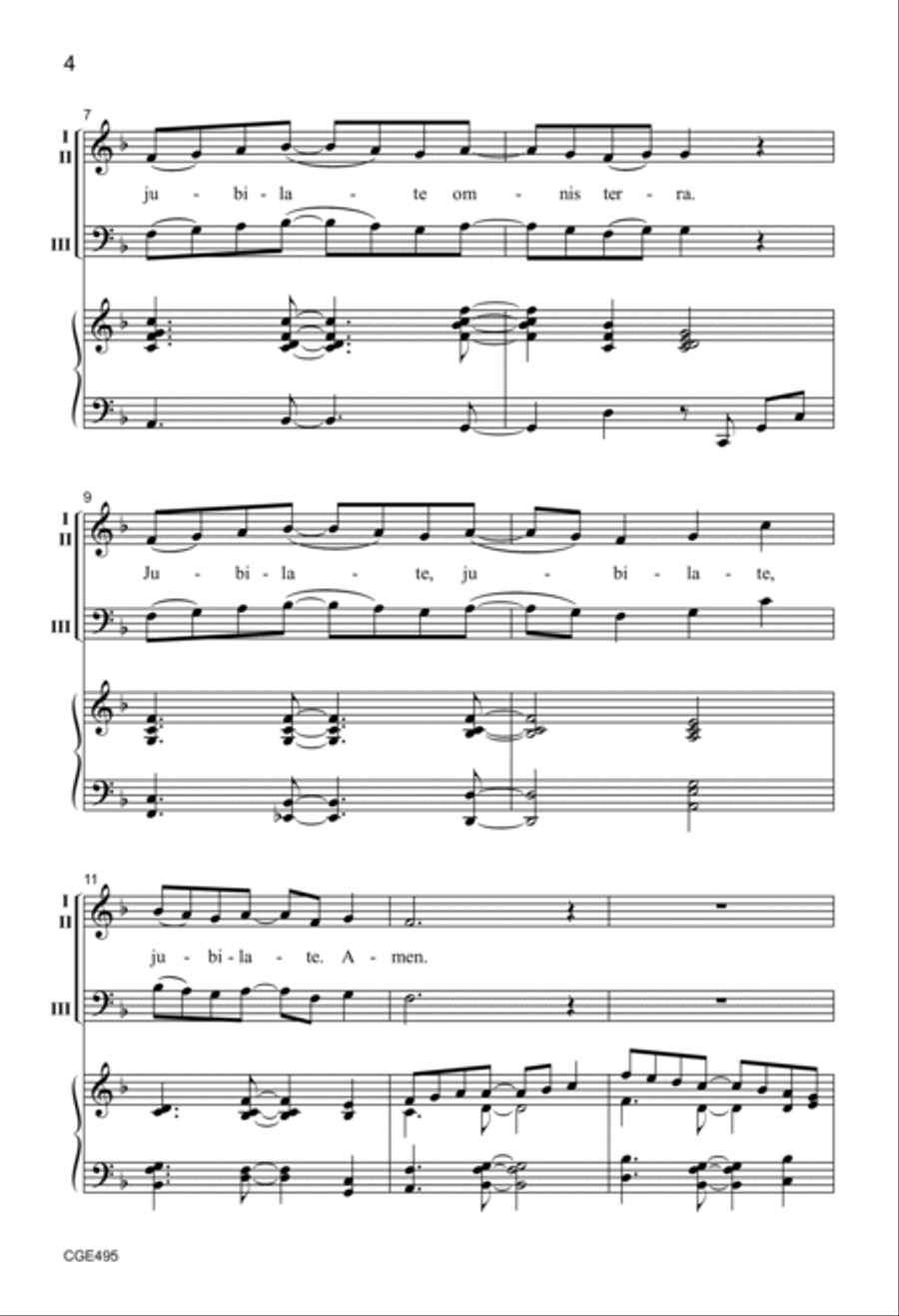 Jubilate Omnis Terra - Three-part Mixed 3-Part scores gallery preview page 4