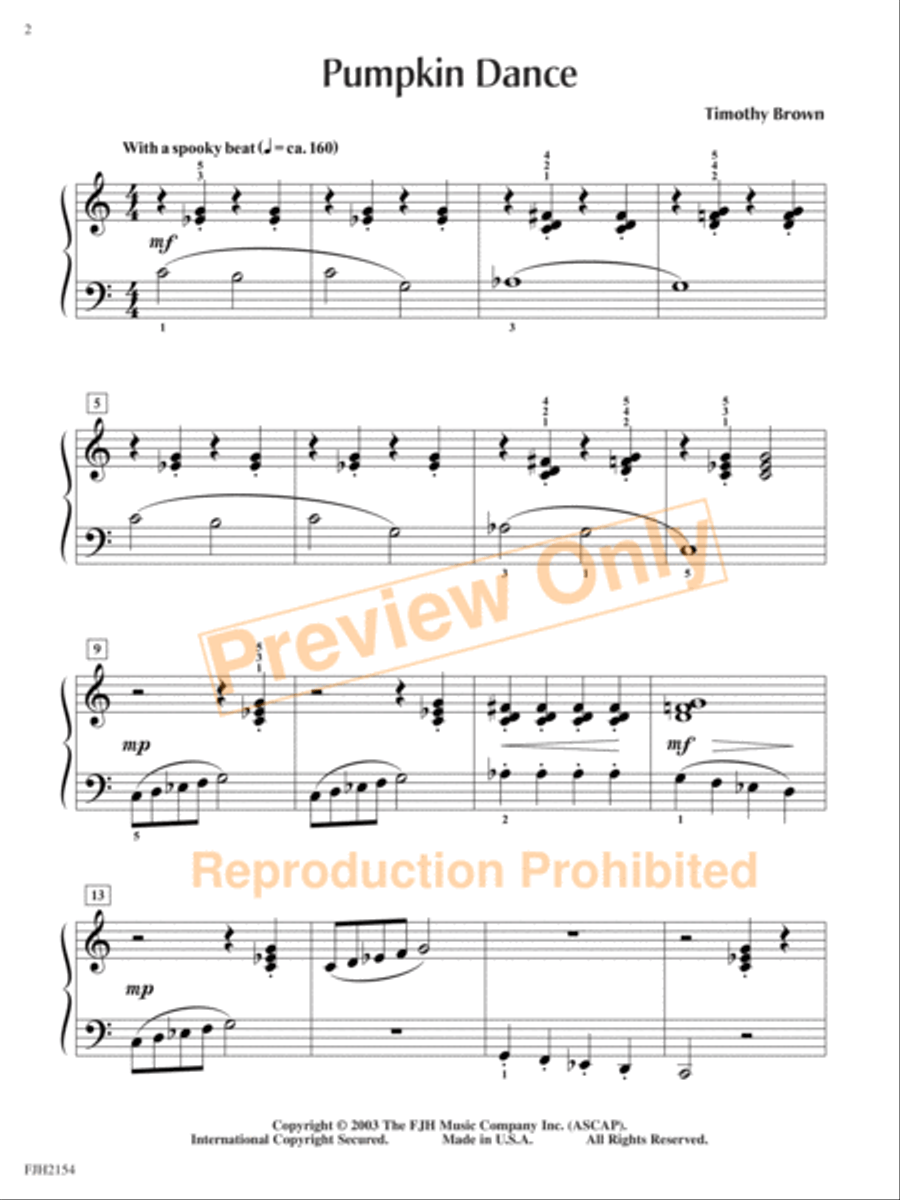 Halloween at its Best, Book 2 Easy Piano scores gallery preview page 4