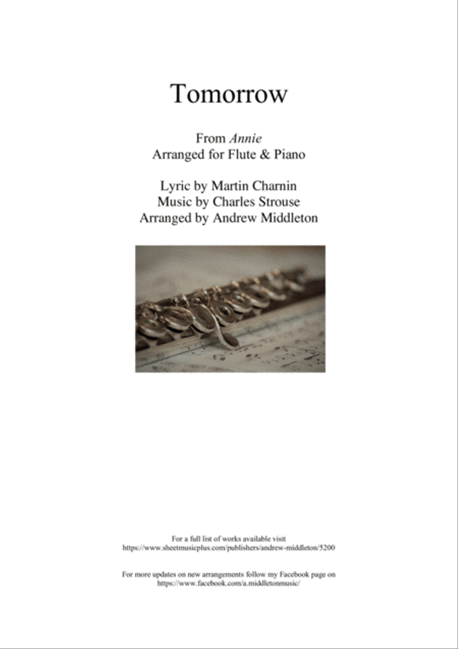 Tomorrow Tomorrow Flute Solo scores gallery preview page 1