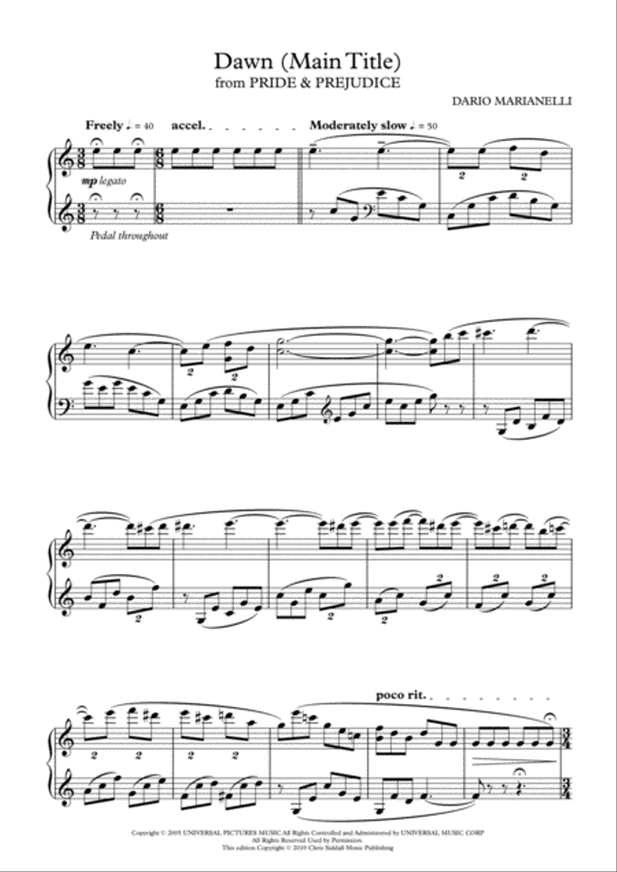 Dawn Piano Solo scores gallery preview page 2
