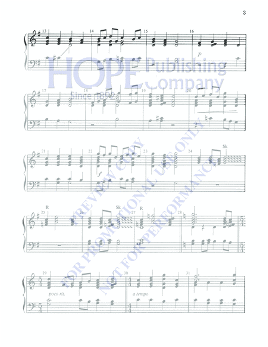 Christ the Lord Is Risen Today 2-Octaves scores gallery preview page 3