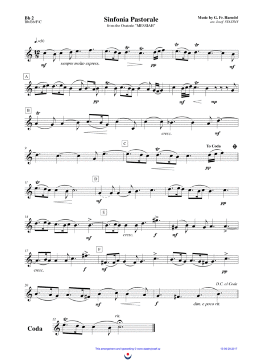 Sinfonia Pastorale (Messiah) Small Ensemble scores gallery preview page 4