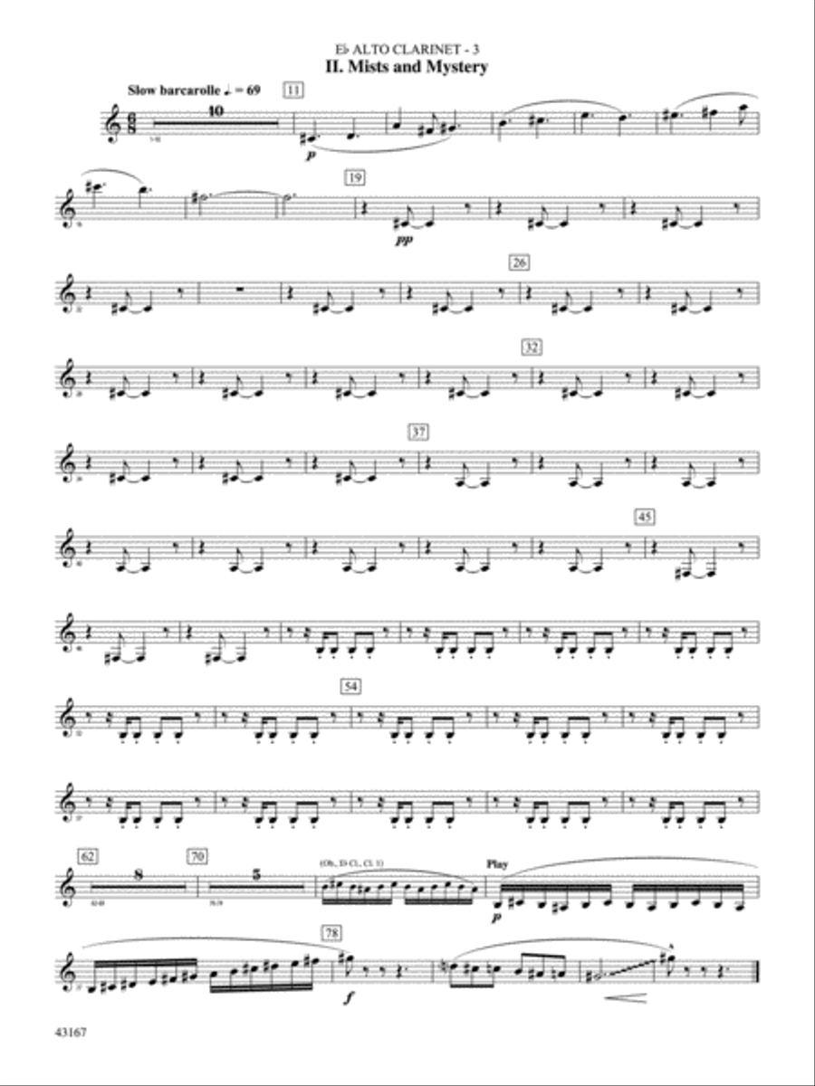 Down to the Sea in Ships (from the NBC TV Film Project 20): E-flat Alto Clarinet Concert Band scores gallery preview page 4