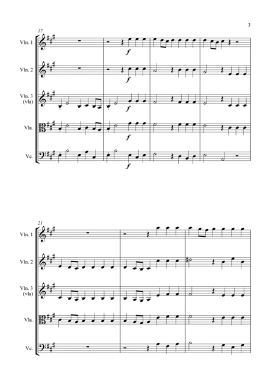 Alla Hornpipe from Handel's Water Music - for String Quartet String Quartet scores gallery preview page 4