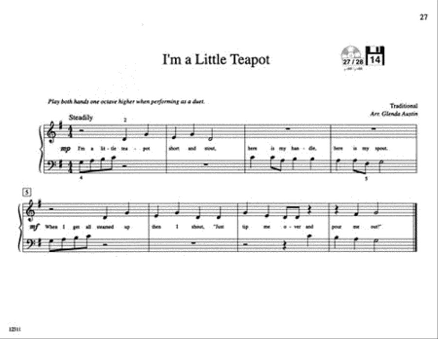 Teaching Little Fingers to Play Familiar Tunes – Book only Piano Method scores gallery preview page 6
