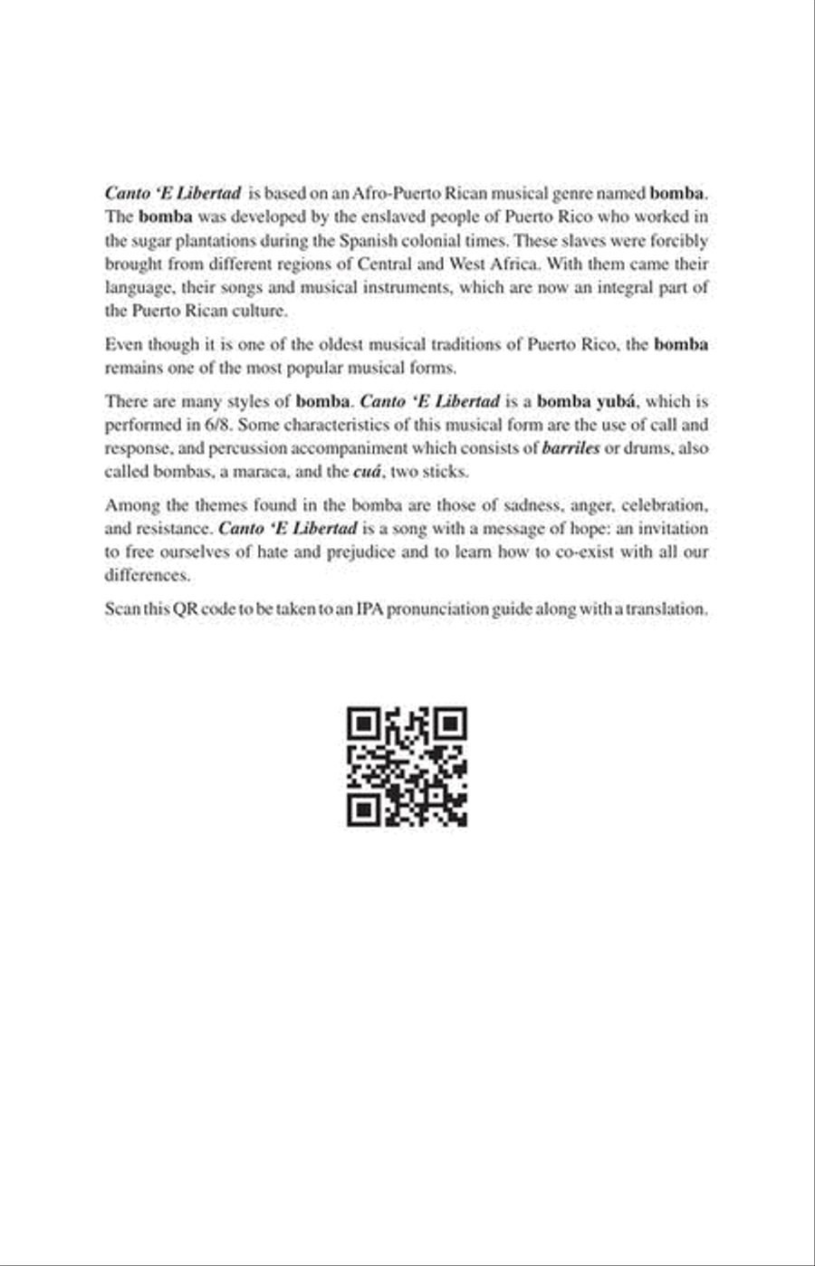Canto' E Libertad (Song of Freedom) 4-Part scores gallery preview page 3