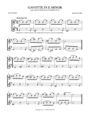 Gavotte in E Minor (from Violin Sonata in E Minor)
