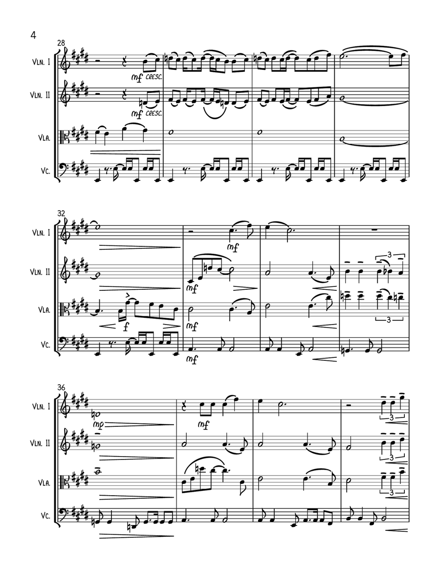 (i've Had) The Time Of My Life String Quartet scores gallery preview page 4