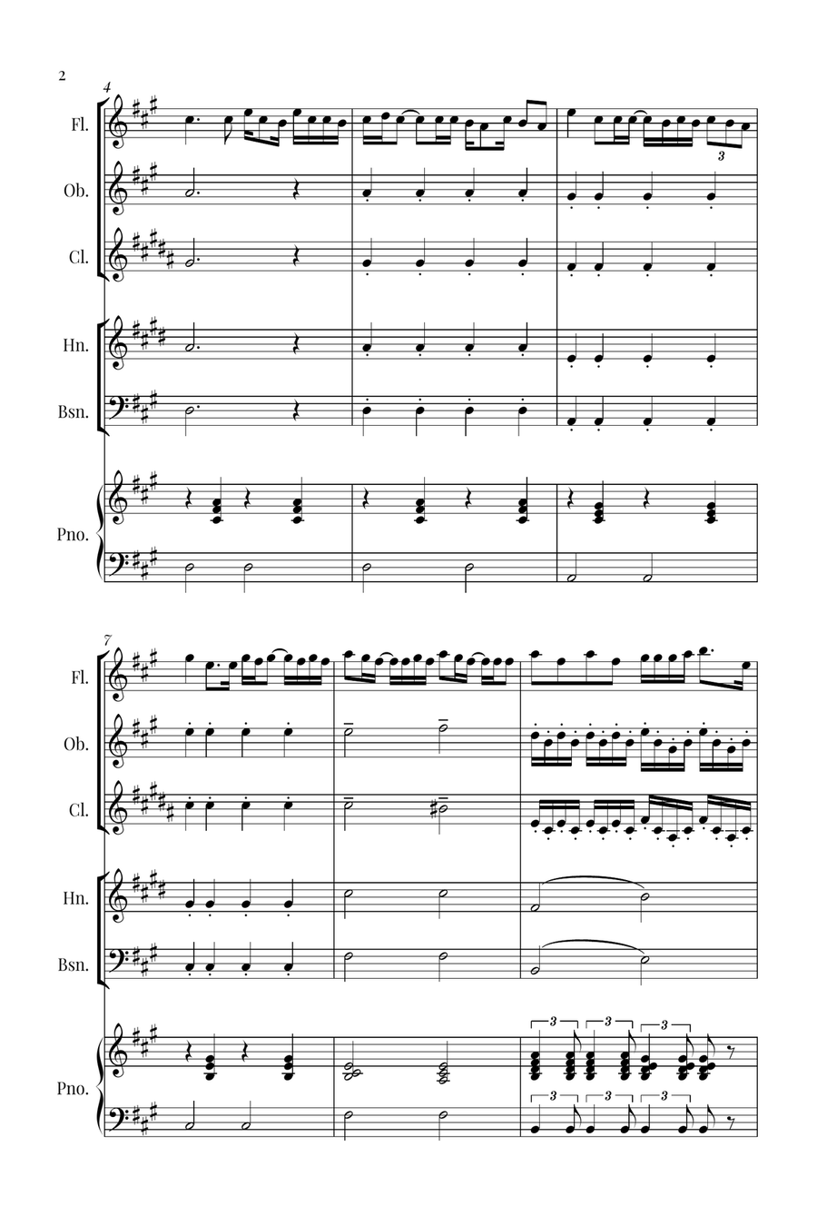 Die With A Smile Die With A Smile Woodwind Quintet scores gallery preview page 2