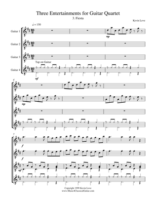 Book cover for Fiesta (Guitar Quartet) - Score and Parts