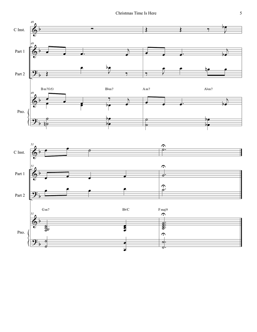 Christmas Time Is Here Large Ensemble scores gallery preview page 5