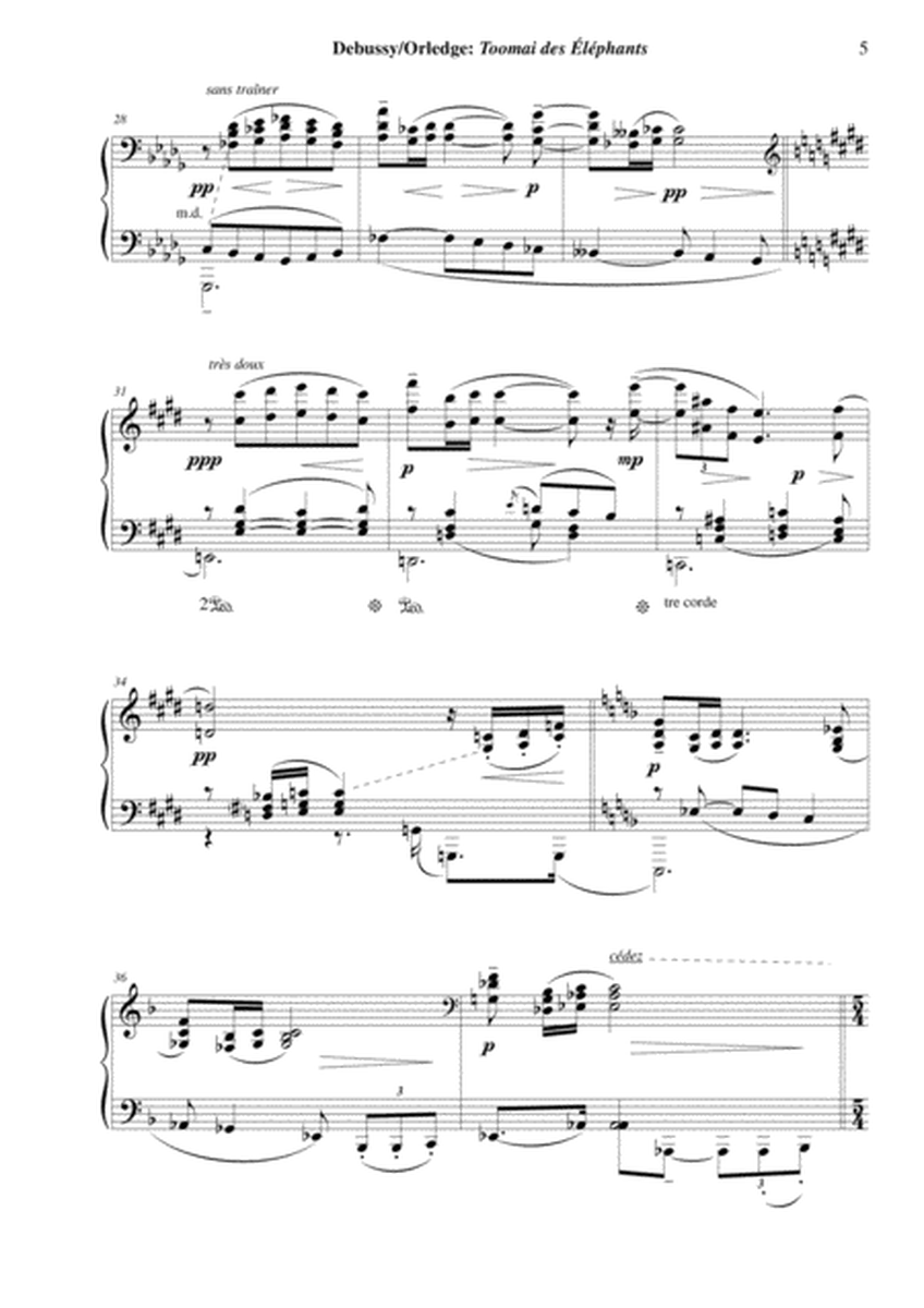 Claude Debussy: Toomai des éléphants for solo piano, completed by Robert Orledge