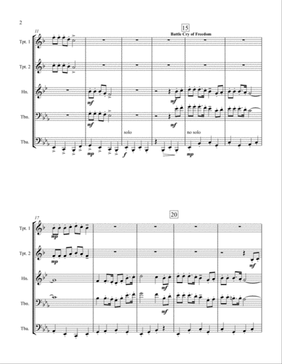 Civil War Suite School and Community scores gallery preview page 2