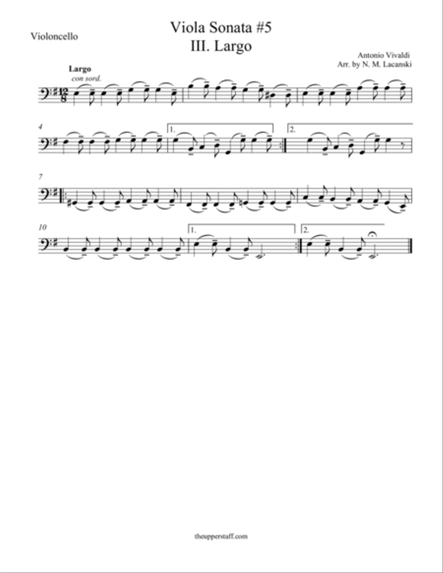 Sonata RV40 Movement III String Orchestra scores gallery preview page 5
