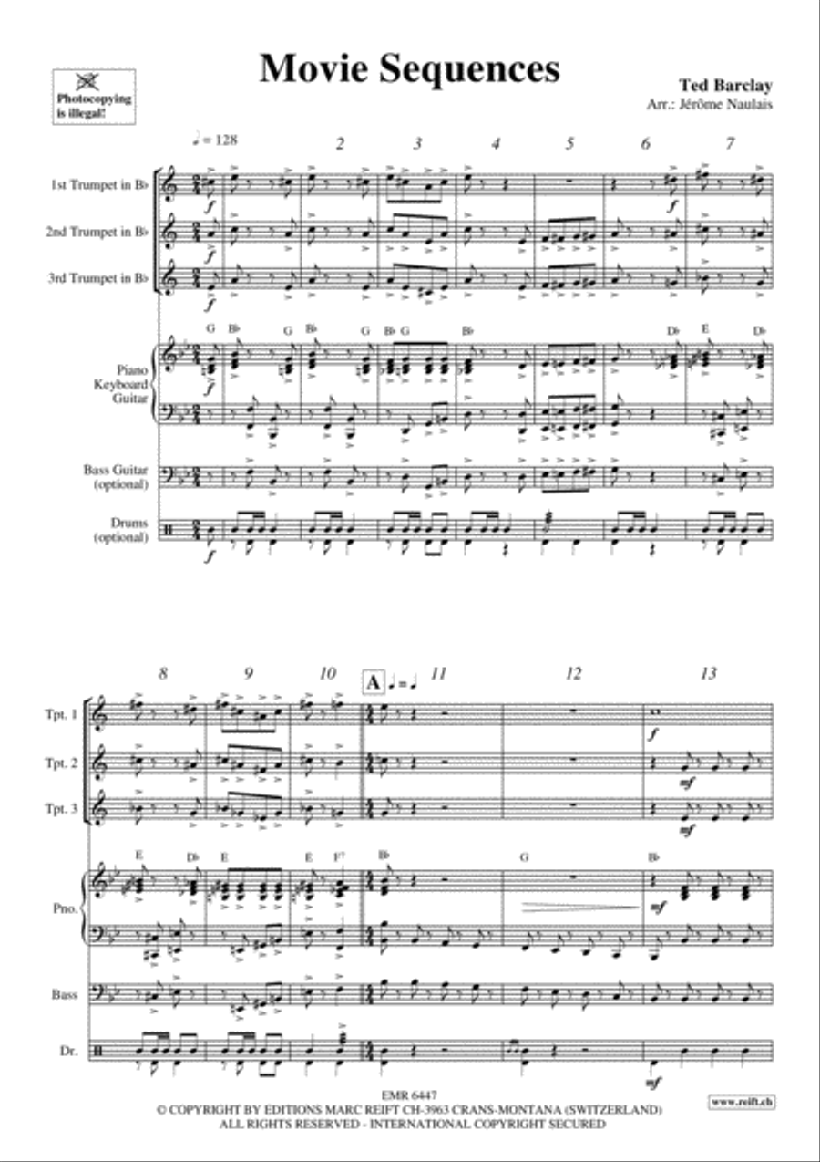 Movie Sequences Trumpet Trio scores gallery preview page 3