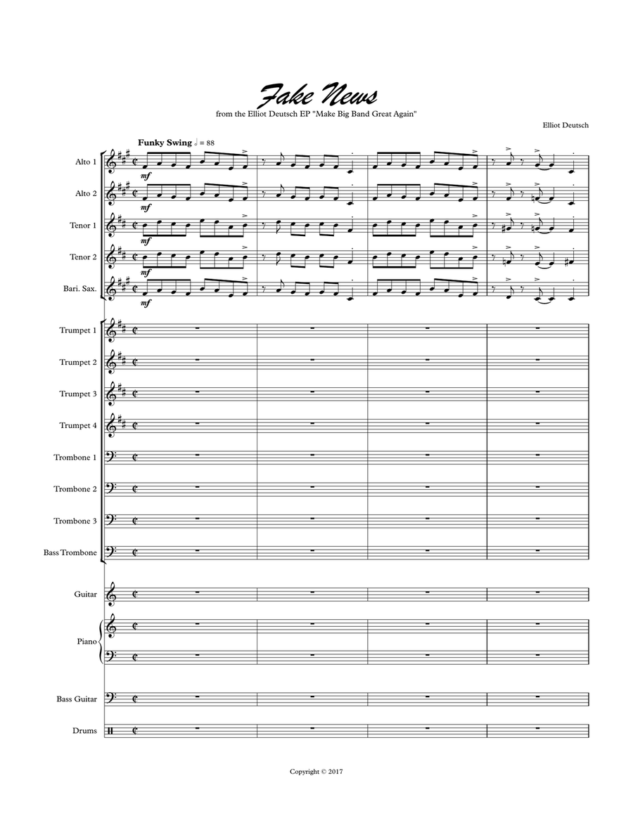 Fake News Fake News Jazz Ensemble scores gallery preview page 2