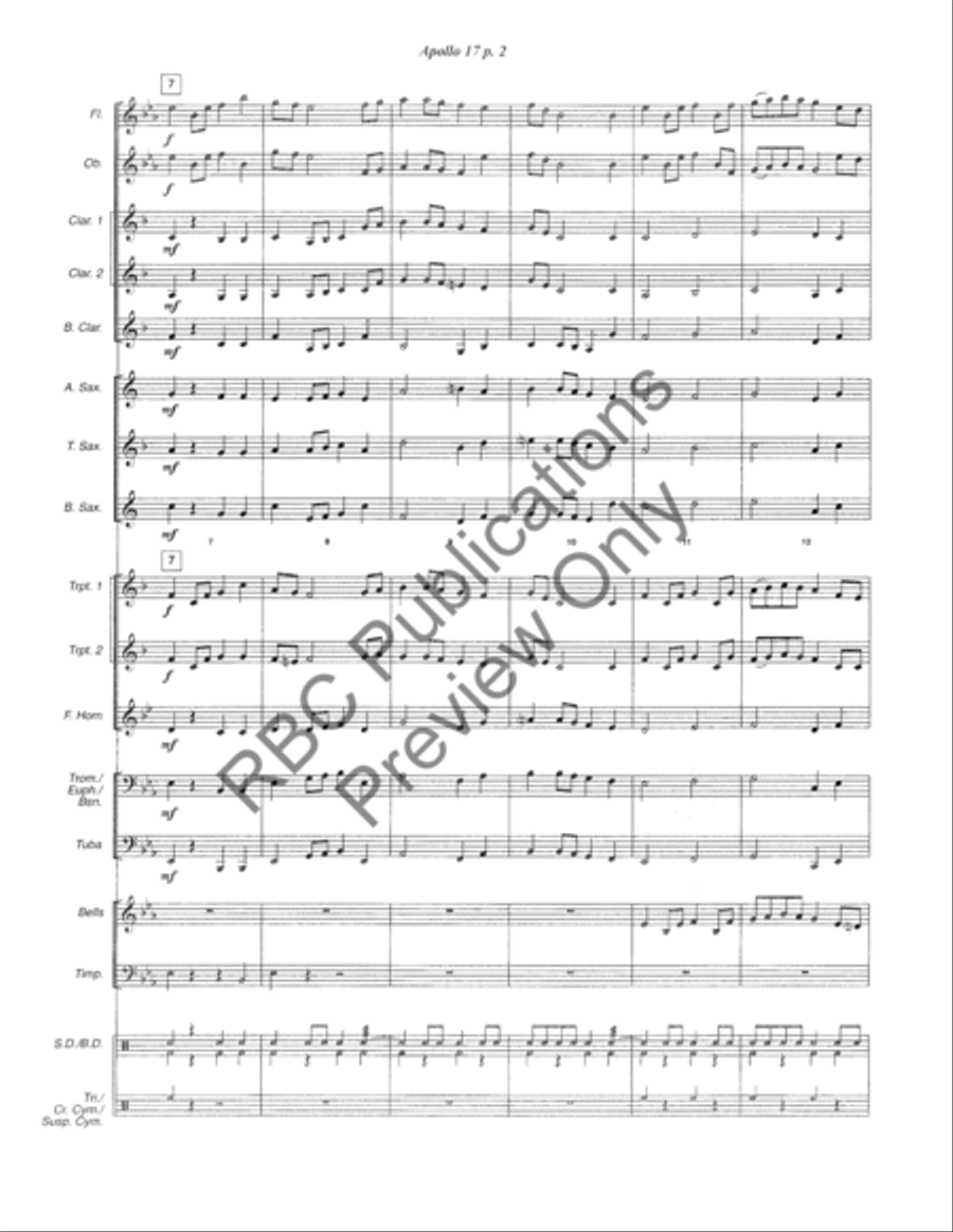 Apollo 17 Concert Band scores gallery preview page 6