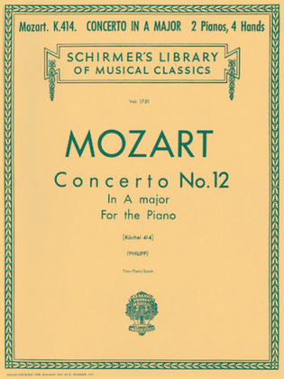 Book cover for Concerto No. 12 in A, K.414