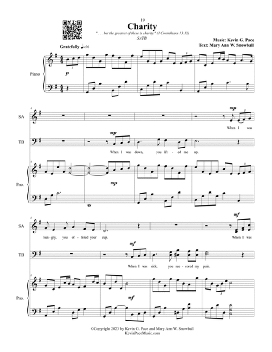 Charity, sacred music for SATB choir image number null
