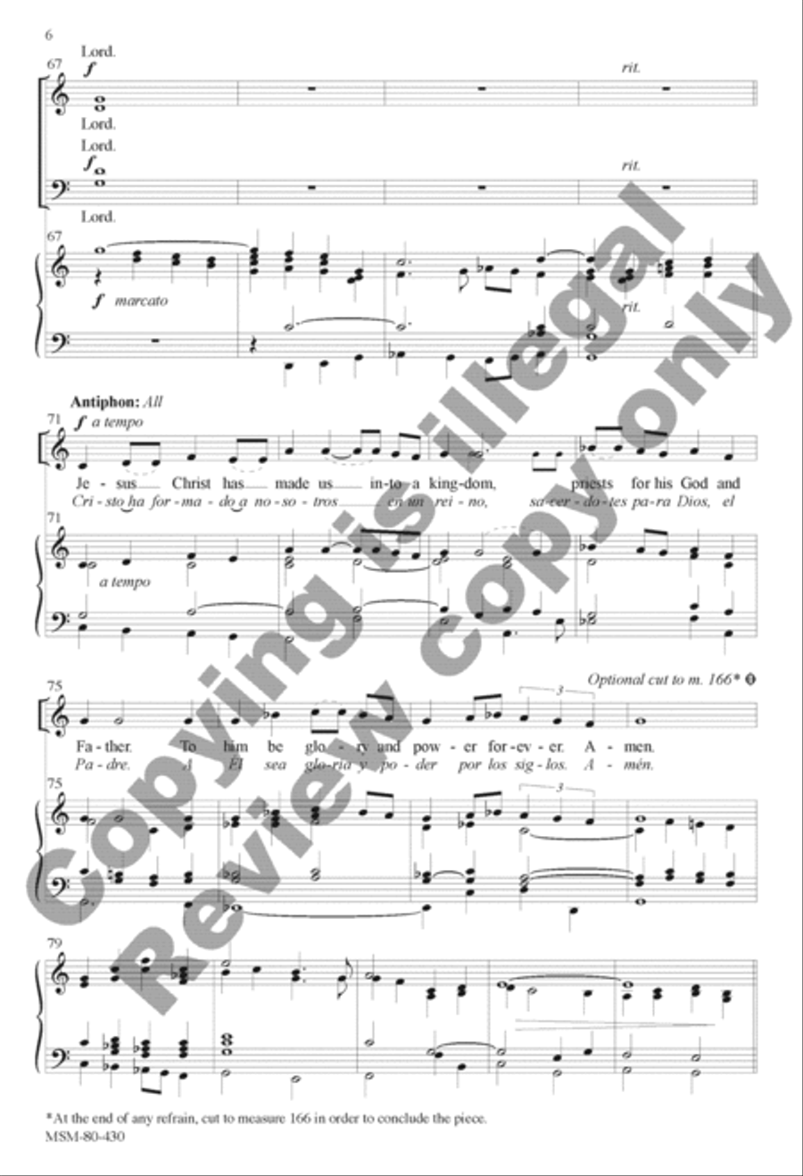 Canticle of Jesus Christ, Our Redeemer 4-Part scores gallery preview page 21