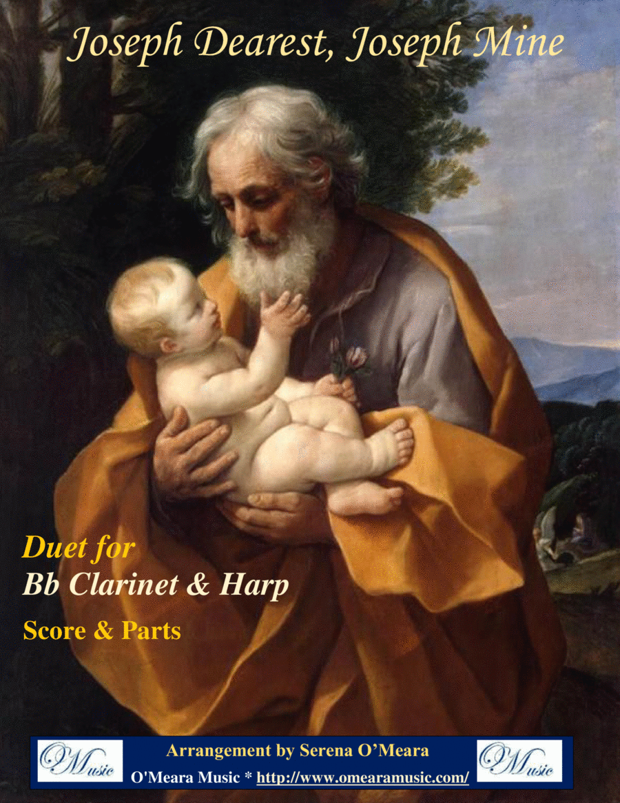 Joseph Dearest, Joseph Mine, Duet for Bb Clarinet & Harp B-Flat Clarinet scores gallery preview page 1