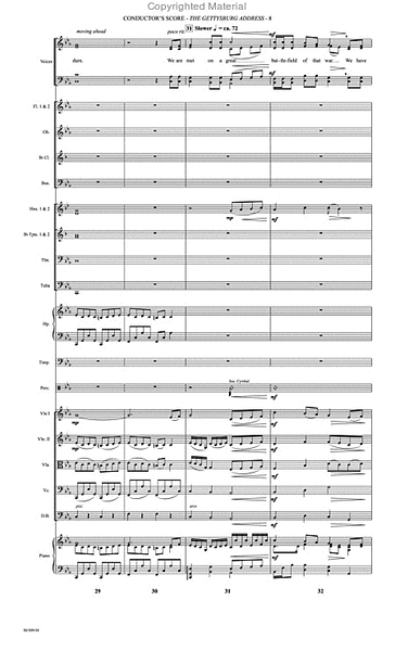 The Gettysburg Address - Orchestral Score and Parts