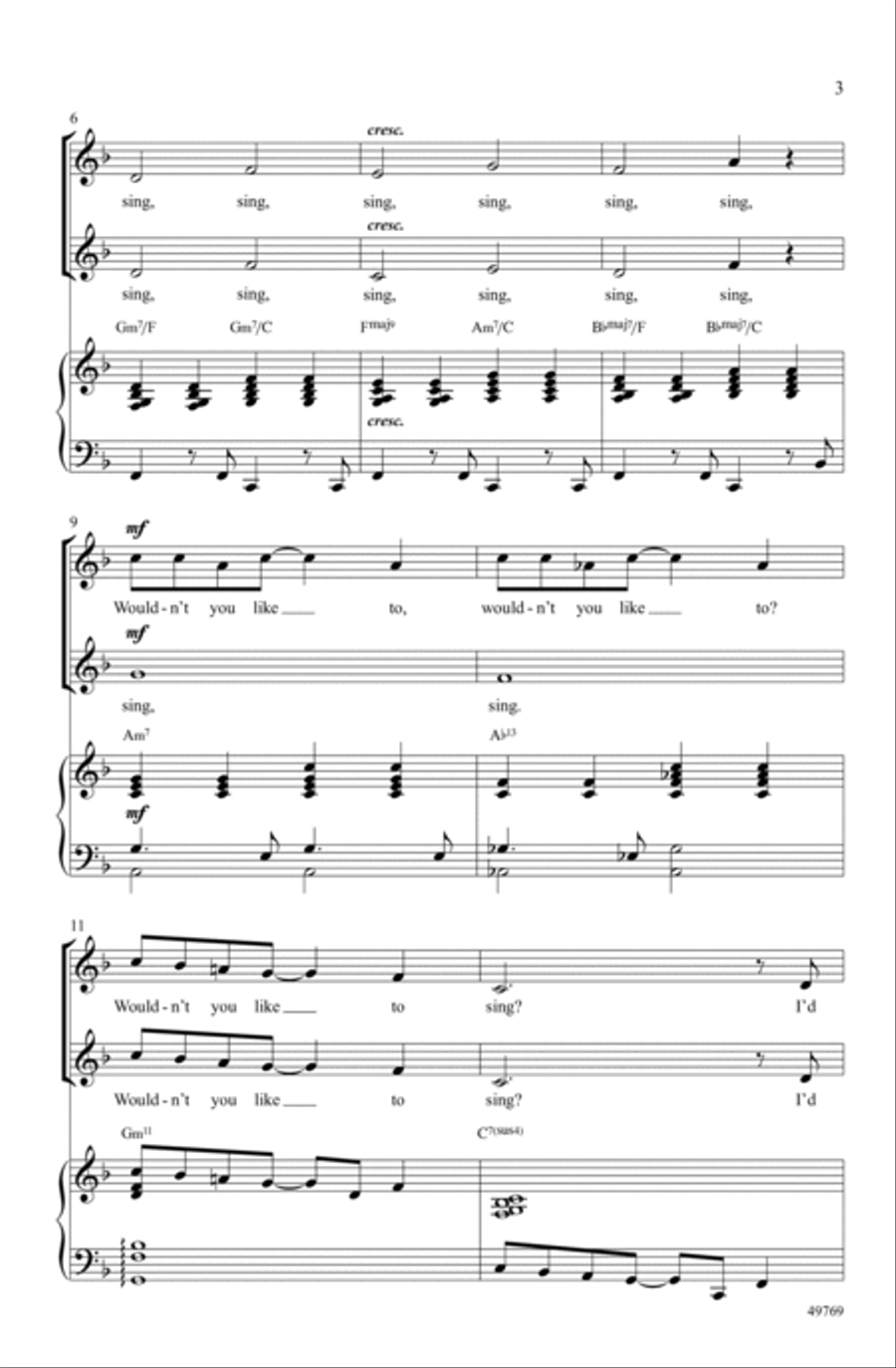 I'd Like to Teach the World to Sing Choir scores gallery preview page 2