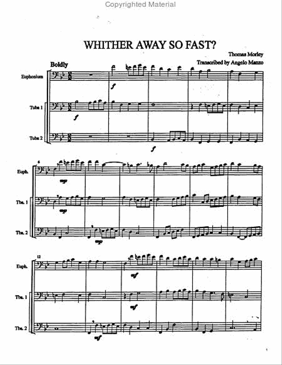 Whither Away so Fast? Brass Trio scores gallery preview page 2