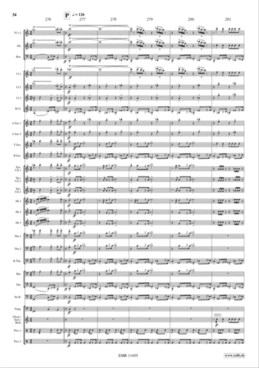 Ben Hur Suite Concert Band scores gallery preview page 35