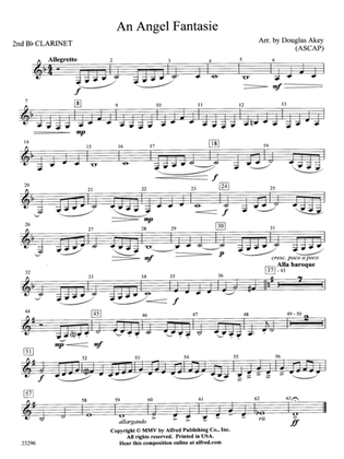 An Angel Fantasie: 2nd B-flat Clarinet