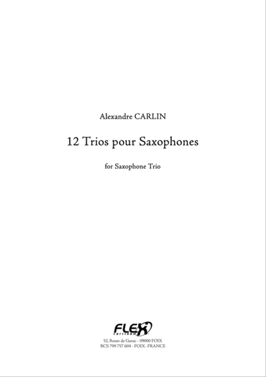 12 Saxophone Trio Woodwind Trio scores gallery preview page 1