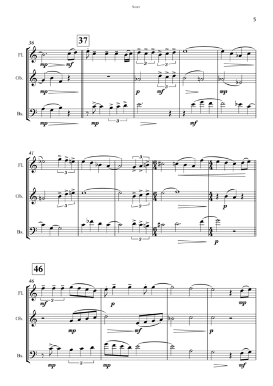 Tereza Da Praia Woodwind Trio scores gallery preview page 5
