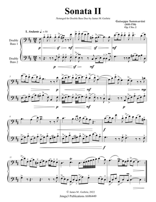 Sammartini: Sonata Op. 1 No. 2 for Double Bass Duo